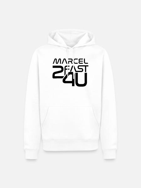 Marcel - Männer Premium Bio Hoodie - Weiß