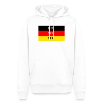 Bier Flagge Schwarz Rot Gold Deutschland - Männer Premium Bio Hoodie - Weiß - Vorne - Nico (187cm)