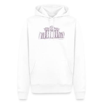 Berlin Brandenburger Tor – Symbolträchtiges Stadtd - Männer Premium Bio Hoodie - Weiß - Vorne - Nico (187cm)