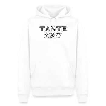 Tante 2027 Schriftzug handgezeichnet - Männer Premium Bio Hoodie - Weiß - Vorne - Nico (187cm)