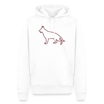 Hund Silhouette - Männer Premium Bio Hoodie - Weiß - Vorne - Nico (187cm)
