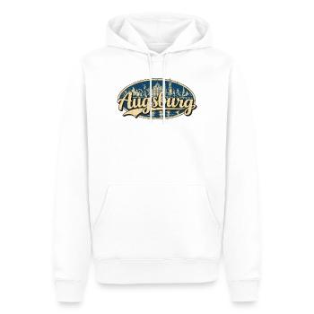 Augsburg Vintage Stadtmotiv - Männer Premium Bio Hoodie - Weiß - Vorne - Nico (187cm)