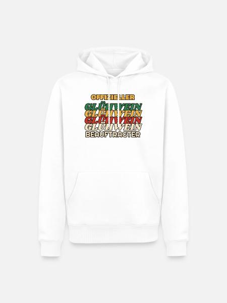 Offizieller Glühwein-Beauftragter - Retro - Männer Premium Bio Hoodie - Weiß