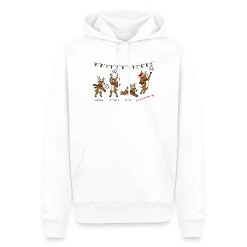 Volleyball Weihnachten Rentiere Lustiges Geschenk - Männer Premium Bio Hoodie - Weiß - Vorne - Nico (187cm)