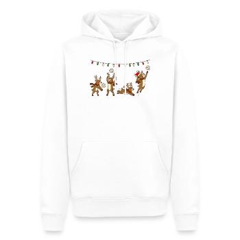 Volleyball Weihnachten Rentiere Wichtelgeschenk - Männer Premium Bio Hoodie - Weiß - Vorne - Nico (187cm)