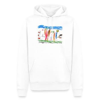 Kindertraum Gartenzauber - Männer Premium Bio Hoodie - Weiß - Vorne - Nico (187cm)