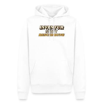 Inventur statt Bescherung - Lager Logistik - Männer Premium Bio Hoodie - Weiß - Vorne - Nico (187cm)
