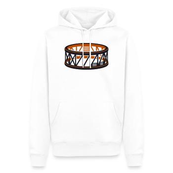 Raketenbasis Startrampe Grafik - Männer Premium Bio Hoodie - Weiß - Vorne - Nico (187cm)