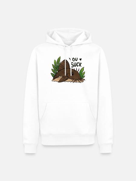 Plecko Meme Du bist schlecht - Männer Premium Bio Hoodie - Weiß