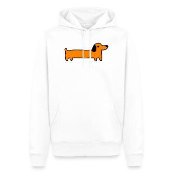 Dackel Hund Geschenk - Männer Premium Bio Hoodie - Weiß - Vorne - Nico (187cm)