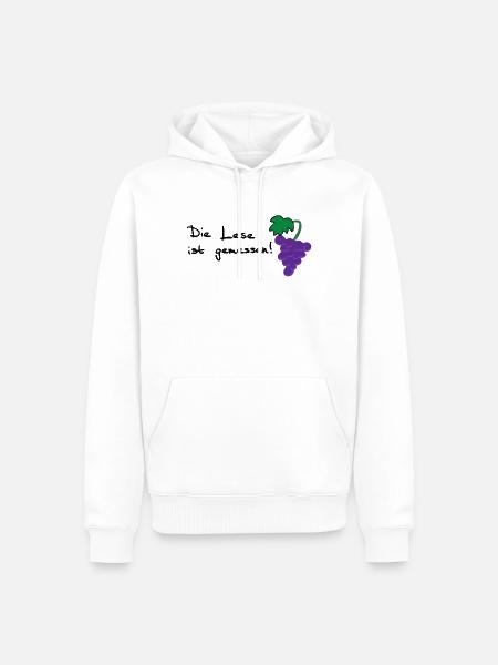 Die Lese ist gemessen! - Männer Premium Bio Hoodie - Weiß