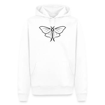 Moon Butterfly - Männer Premium Bio Hoodie - Weiß - Vorne - Nico (187cm)