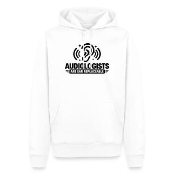 Audiologe, Audiologie, Sprachtherapeut, Ohrarzt, - Männer Premium Bio Hoodie - Weiß - Vorne - Nico (187cm)