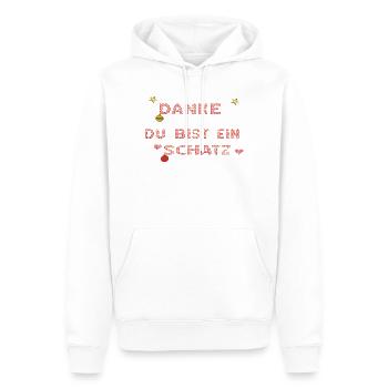 du bist ein Schatz - Männer Premium Bio Hoodie - Weiß - Vorne - Nico (187cm)