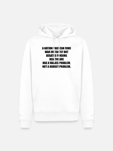 NATIONS OF WAR - Männer Premium Bio Hoodie - Weiß