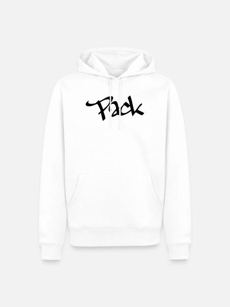 Pack - Männer Premium Bio Hoodie - Weiß