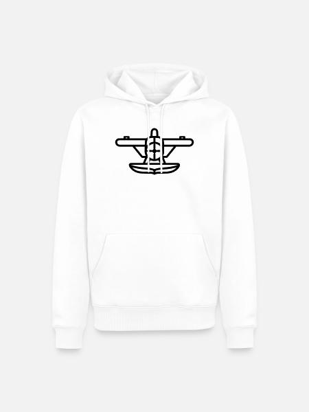 Wasserflugzeug - Männer Premium Bio Hoodie - Weiß