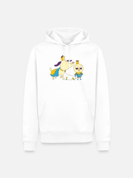 Ein königlicher Spaziergang - Männer Premium Bio Hoodie - Weiß