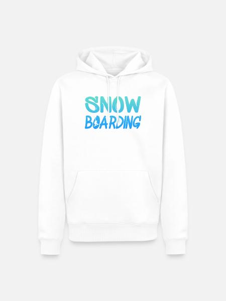 Snowboarden  - Männer Premium Bio Hoodie - Weiß