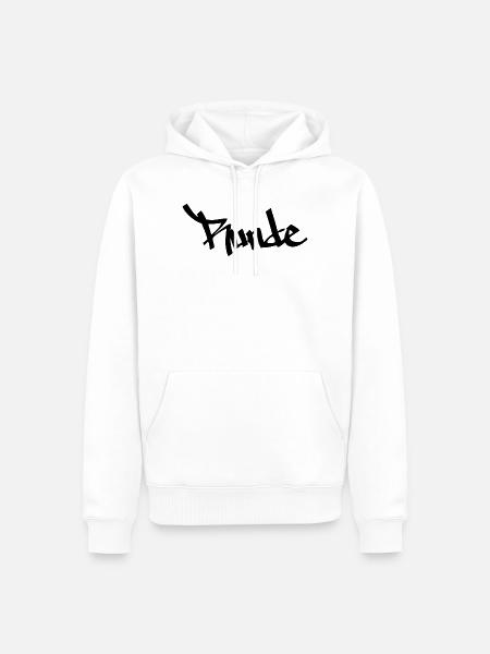 Runde - Männer Premium Bio Hoodie - Weiß