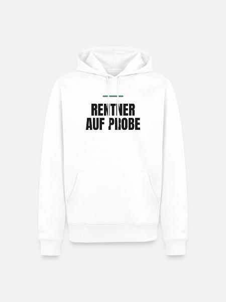 Rentner auf Probe - Männer Premium Bio Hoodie - Weiß