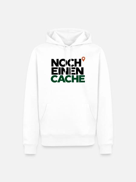 Noch einen Cache - Männer Premium Bio Hoodie - Weiß