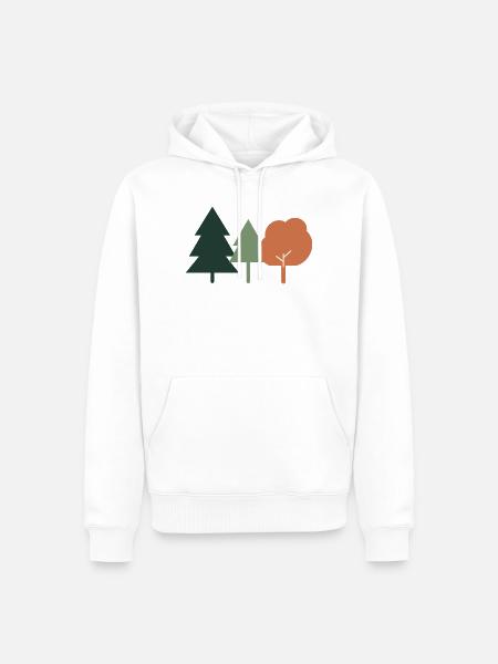 Drei Bäume - Männer Premium Bio Hoodie - Weiß