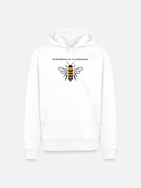 60.000 Mitarbeiter. Keine Diskussion. - Imker - Männer Premium Bio Hoodie - Weiß