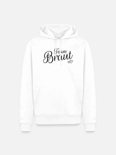 Team Braut - Männer Premium Bio Hoodie - Weiß