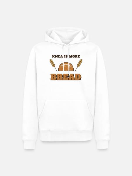 Knetet mehr Brot – Sauerteigbacker - Männer Premium Bio Hoodie - Weiß