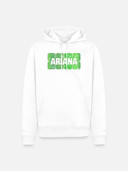 Maedchenname Ariana - Männer Premium Bio Hoodie - Weiß