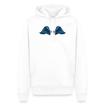 wings - Männer Premium Bio Hoodie - Weiß - Vorne - Nico (187cm)
