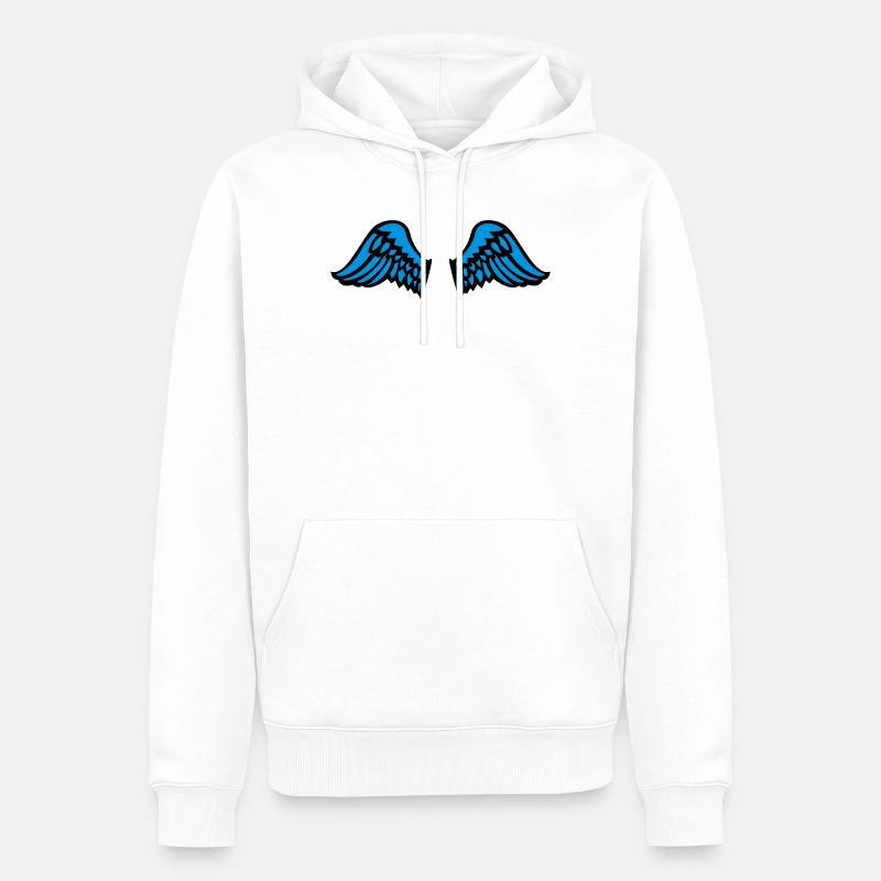 wings - Männer Premium Bio Hoodie - Weiß