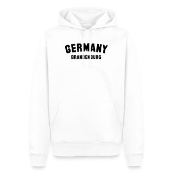 BRANDENBURG - Männer Premium Bio Hoodie - Weiß - Vorne - Nico (187cm)