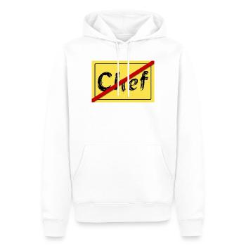 Ex-Chef - Männer Premium Bio Hoodie - Weiß - Vorne - Nico (187cm)
