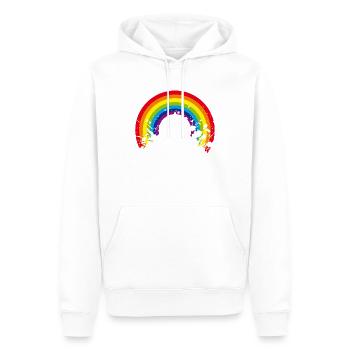 rainbow regenbogen - Männer Premium Bio Hoodie - Weiß - Vorne - Nico (187cm)