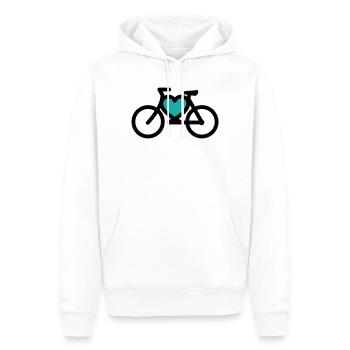 i ike my bike - Männer Premium Bio Hoodie - Weiß - Vorne - Nico (187cm)