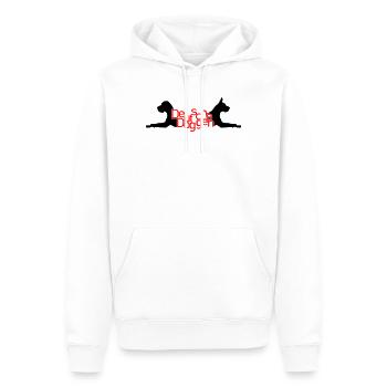 Deutsche Doggen - T / P - Männer Premium Bio Hoodie - Weiß - Vorne - Nico (187cm)