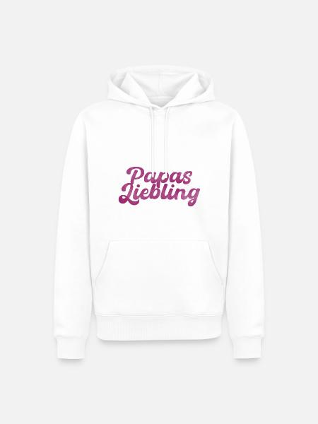 Papas Liebling bester Vater Geschenk - Männer Premium Bio Hoodie - Weiß