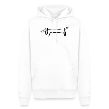 Lignes de dackel - Sweat à capuche Premium bio Homme - blanc - Devant - Nico (187cm)