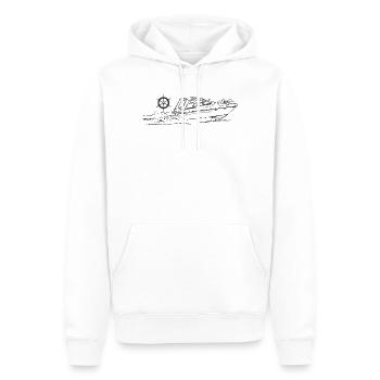 motorboot steuerrad - Männer Premium Bio Hoodie - Weiß - Vorne - Nico (187cm)
