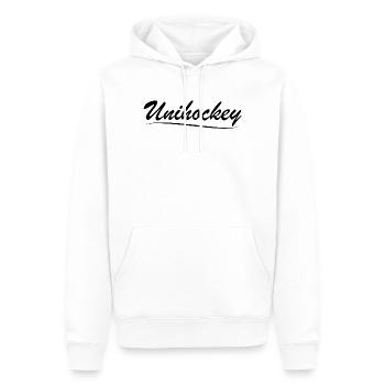 Unihockey Floorball - Männer Premium Bio Hoodie - Weiß - Vorne - Nico (187cm)