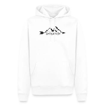 Der Weg ist das Ziel - Männer Premium Bio Hoodie - Weiß - Vorne - Nico (187cm)