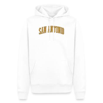 San Antonio Vintage Arc - Männer Premium Bio Hoodie - Weiß - Vorne - Nico (187cm)