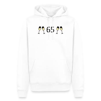 65.Geburtstag 65 Jahre Jubiläum 65 Zahl 65 schwarz - Männer Premium Bio Hoodie - Weiß - Vorne - Nico (187cm)