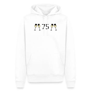 75.Geburtstag 75 Jahre Jubiläum 75 Zahl 75 schwarz - Männer Premium Bio Hoodie - Weiß - Vorne - Nico (187cm)