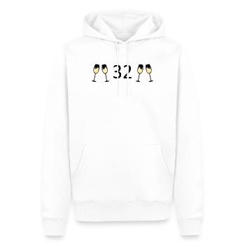 32.Geburtstag 32 Jahre Jubiläum 32 Jahre Zah 32 - Männer Premium Bio Hoodie - Weiß - Vorne - Nico (187cm)