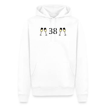 38.Geburtstag 38 Jahre Jubiläum 38 Jahre Zahl 38 - Männer Premium Bio Hoodie - Weiß - Vorne - Nico (187cm)