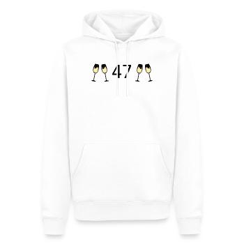 47.Geburtstag 47 Jahre Jubiläum 47 Jahre Zahl 47 - Männer Premium Bio Hoodie - Weiß - Vorne - Nico (187cm)