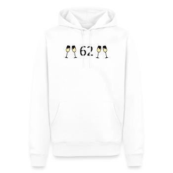 62.Geburtstag 62 Jahre Jubiläum 62 Zahl 62 schwarz - Männer Premium Bio Hoodie - Weiß - Vorne - Nico (187cm)